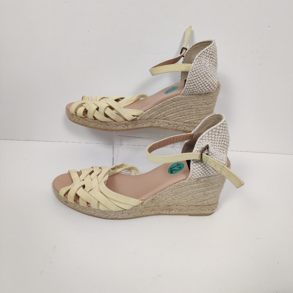 Women's Espadrille Wedge Sandals with Criss-Cross Straps – Size 12 NEW Bohemian